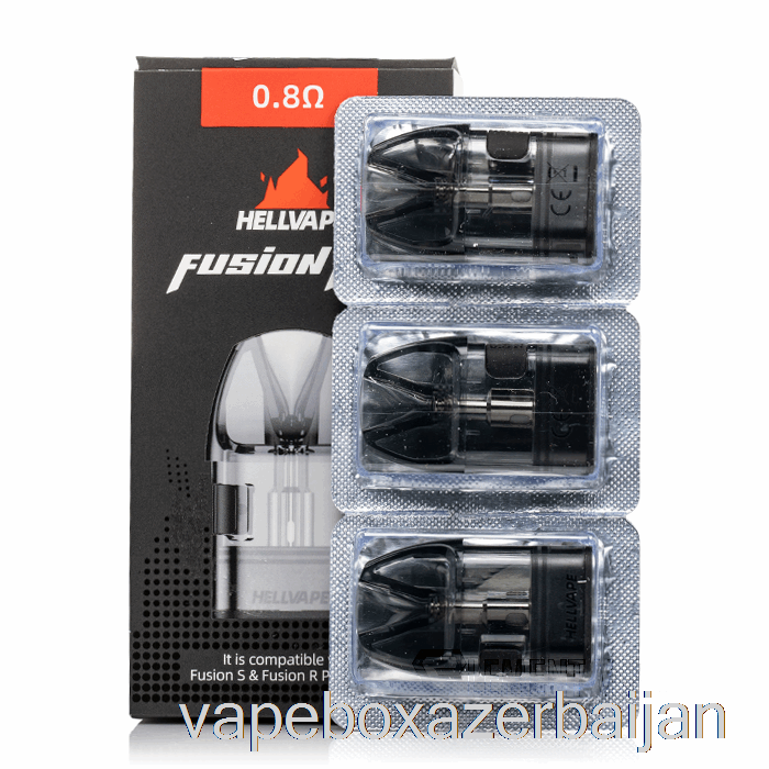 Vape Smoke Hellvape Fusion R Replacement Pods 0.8ohm MESHED Pods